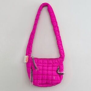 Free People Movement Quilted Baby Carryall Sling Bag Candy Pink